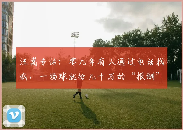 汪嵩专访：零几年有人通过电话找我，一场球就给几十万的“报酬”